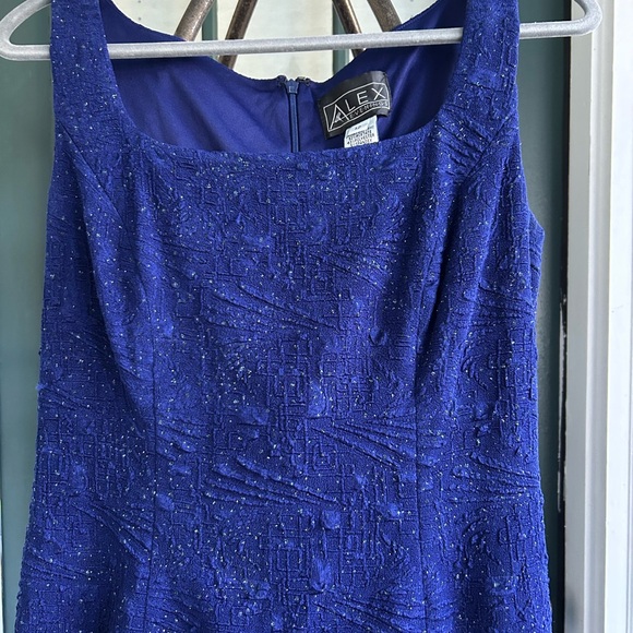 Alex Evenings Formal Dark Blue Dress with Sparkle Detailed Bodice Size 12 - Picture 2 of 6